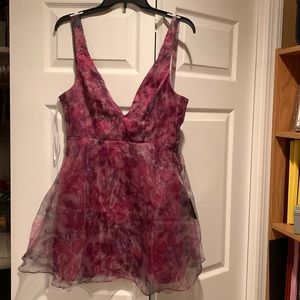 Magenta fusia mini dress